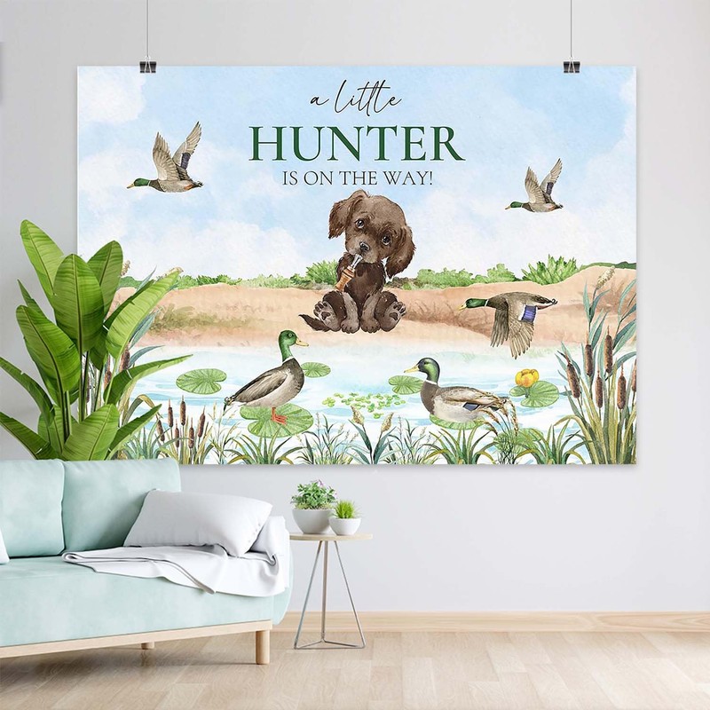 Joliaco Duck Hunting Baby Shower Backdrop Hunter Dog Baby Shower