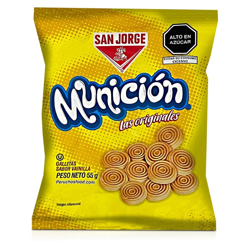 San Jorge Galletas Municion Vainilla 55g | Peruvian Municion Vanilla