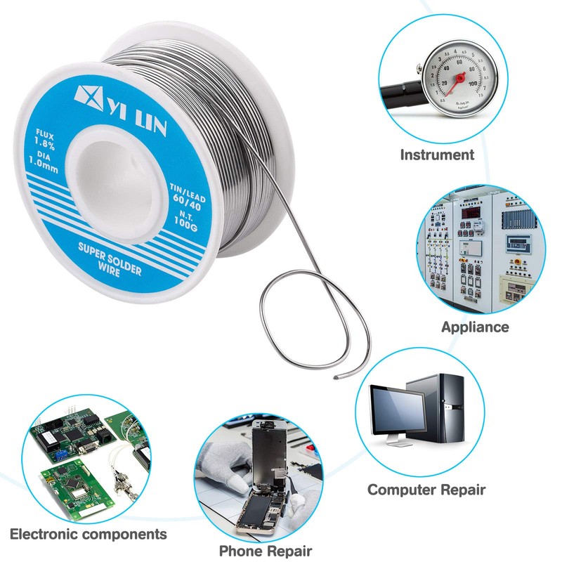 YI LIN 60/40 Solder 100g Tin Lead Rosin Core Solder