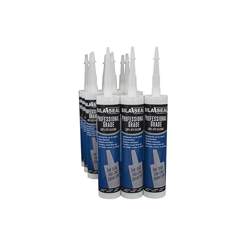 SILA-SEAL Black Professional Grade 100% RTV Silicone with reclosable Nozzle,