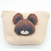 Nakajima Corporation 172525 Bear's School Boa Face Pouch, Beige