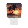 Nameapo Sunset Coconut Palm Tree Beach Ocean LED Plug-in Night