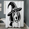 CafePress Beagle in Witch Hat Decorative Fabric Shower Curtain