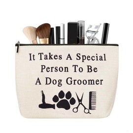 ShiQiao Spl Dog Groomer Gifts for Hairdresser Hair Stylist Makeup Bag for Dog Groomer Birthday Christmas Appreciation Gifts for Pet Lovers Owner Cosmetic Bag Hairdresser Travel Cosmetic Makeup Pouch