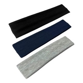 WESTEND CHOICE 5cm Wide Headbands 3 Pack Plain Stretchy Kylie Head Band Bandeau Unisex Headbands for Women & men Soft Hair Band Gym Exercise Yoga Headband (Mixed set B)