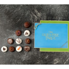 Gluten Free Palace Valentine’s Day Cookie Gift Basket – Vegan Gluten Free Chocolate Covered Cookies – Gourmet Gift Box for Women, Men, Couples & Friends – Delicious Gluten Free Treats for Valentine’s (12 Count)