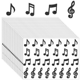 GEEHUA 540 adesivi a forma di note musicali, 4 stili autoadesivi, impermeabili, simboli musicali, ricompensa per insegnanti, decorazioni fai da te