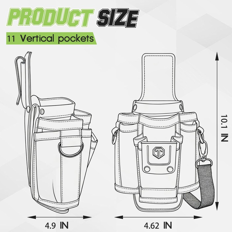 Upgraded Tool Pouch with Belt Clip Replace for MP1X, Leather