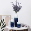 TERESA'S COLLECTIONS Navy Blue and White Vases for Home Decor,