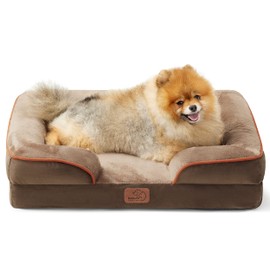Bedsure Orthopedic Dogs Bed for Small Dogs - Washable Small Dog Bed Waterproof, Comfort Pet Couch with Washable Removable Cover, Supportive Foam Pets Sofa with Nonskid Bottom