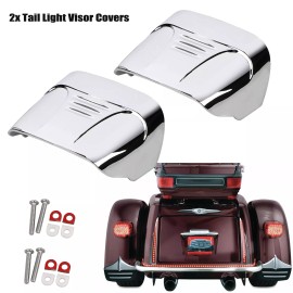 Unbranded Chrome Tail Light Visor Cover For Harley Tri Glide Ultra Classic FLHTCUTG FLHXXX