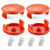 YWTesch 4 Pack Trimmer Line Cap & Spring for BLACK+DECKER