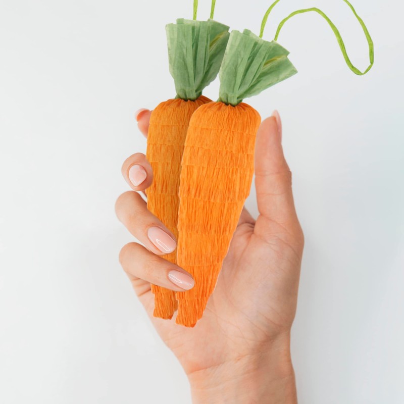 8 x Easter Carrots (8cm) Orange Mini Carrots Hanging Pendant
