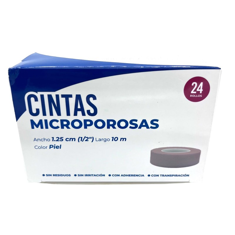 Cintas Microporosas de Tela No Tejida, Ancho 1,25 cm, Largo