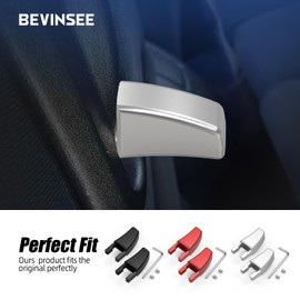 Bevinsee 2pcs Seat Release Lever Knob Latch Handle Left & Right Side Compatible with Ford Mustang 2005-2014 Seat Back Adjustment, 5R3Z-6362762-AAC Aluminum Silver
