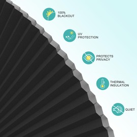 Changshade Arch Window Shades Blackout,Half Moon(Radius: 24") Blackout Pleated Window Shades, Half Circle No Drill Cellular Shades for Windows, Easy Cut and Install,Pack of 2