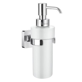 Smedbo OK369P Porcelain Soap Dispenser and Holder, Polished Chrome