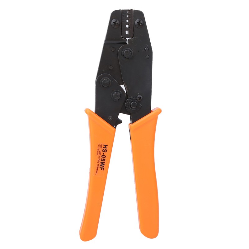 Ratchet Crimp Pliers Orange Handle Cable Crimping Hand Tool 0.5-6mm