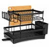 2-Tier Dish Drying Rack for Kitchen Countertops – Removable Metal