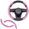 2pcs Universal Fit Carbon Fiber Steering Wheel Cover, Anti-Skid Steering