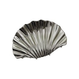 Gray Shell Claw Clip, 2.76'' Seashell Hair Clip, Mermaid Hair Accessories, Metal Seashell Claw Clips, Mermaid Accessories, Extra Large Claws Clips for Thick Hairs, Gray Shell Mermaids Outfit Women