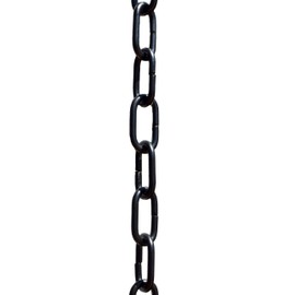 Monarch Rain Chains Aluminum Traditional Link Rain Chain, 8.5 ft Black Powder Coated Aluminum Decorative Rain Catcher Chain for Gutters, Black Aluminum Rain Gutter Replacement Downspout