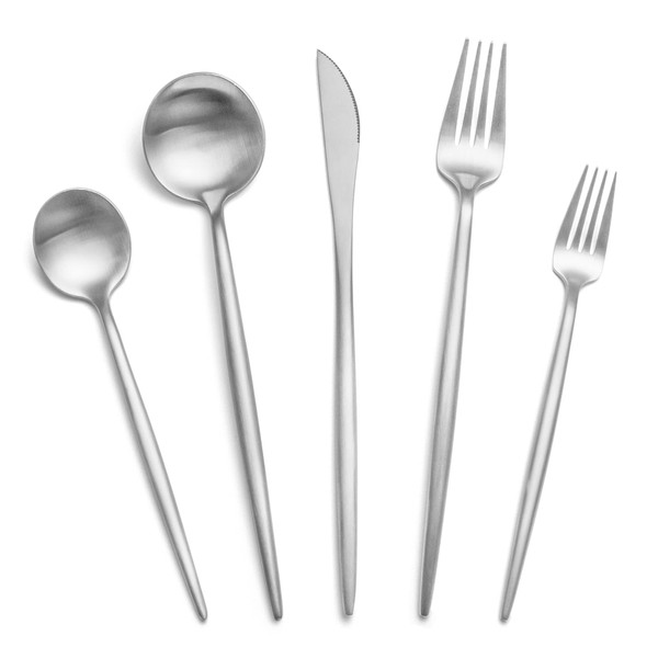 40 Piece Silverware Set Service for 8, EIUBUIE Premium Stainless