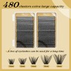 Cluster Lashes 480 Pcs QUEWEL Individual Lashes MIX10-18 D Curl