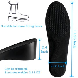Brandone Height Boosters Increase Insoles Shoe Heel Lifts Men 2-6 Inch Shoe Height Inserts for Men Women Shoes Riser That Make You Taller Rizzsoles Orthopedic High Pads (11.26''Lx2.4''UP) (1Pair)