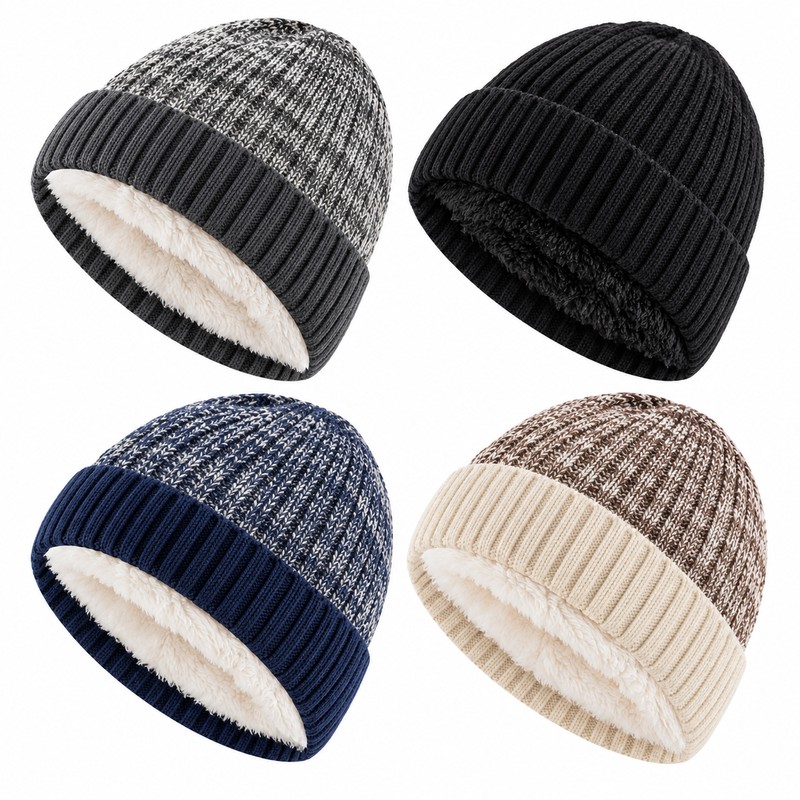 Unisex Winter Knit Beanie for Men & Women – Warm