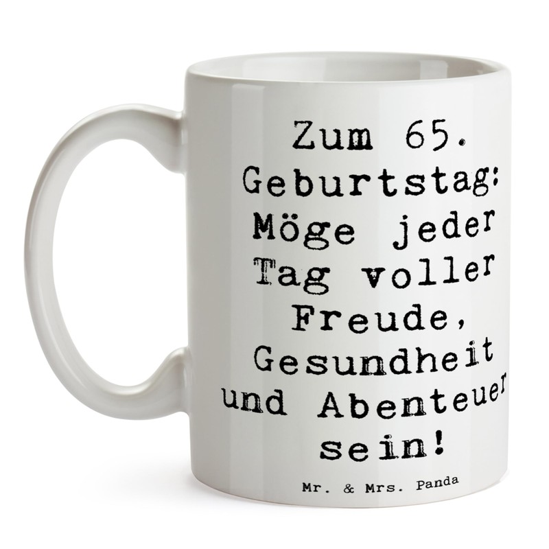 Mr. & Mrs. Panda Tasse Spruch 65. Geburtstag - Geschenk,