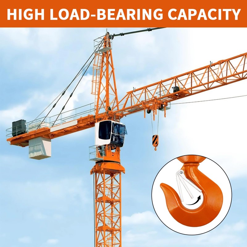 Leero 5 Tons Swivel Lifting Hook, Heavy Duty G80 Self