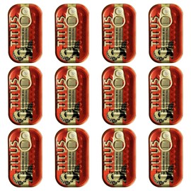 Univer TITUS Meaty Sardines Enveloped in Soybean Oil, Source of Omega-3 Fatty Acids, Pack of 12