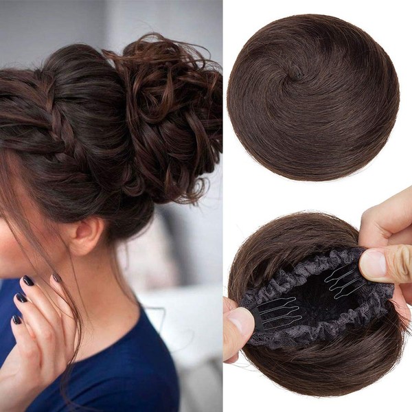 Hair Pieces, Real Hair Scrunchie For Hair Bun, 100% Remy