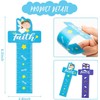 EGuangwiua Pack of 50 Jesus Cross Bookmarks Rulers Children He