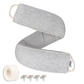 TORRAMI 36" Door Draft Stopper Under Bottom Insulation Noise Air Stopper 2.1LB,Wind Proof Guard Seal for Doors and Windows - Light Gray