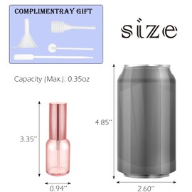 RAMFIYN 12 pack 10ml Pink Glass Spray Bottles Refillable Empty Perfume Pump Sprayer Mini Fine Mist Atomizer with Rose Gold Lid for Body Essential Oils