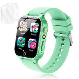 Luyiilo Smart Watch for Kids, with 26 Puzzle Games, Touch Screen, HD Camera, Alarm Clock, Toys for Ages 4-12 Years Old.Birthday Gift for Boys Girls (Green)