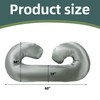 BALAPET Silky Satin Pregnancy Pillow Cover (ONLY Pillowcase), C Shaped