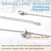SILVERCUTE Tennis Chain Bangles for Womens J Initial Letter Charm