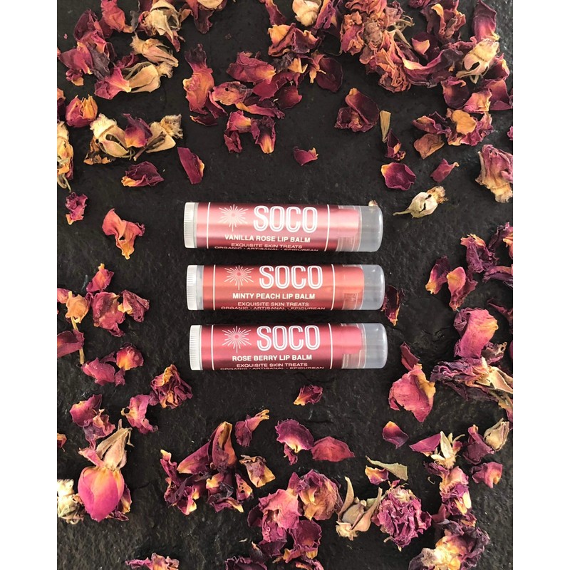 SOCO Botanicals Organic Tinted Lip Balms (Rose Berry)