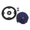 Blue Non O-Ring Chain & Silver Sprocket 12/40 98L 04-08