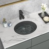 Sarlai Black Undermount Bathroom Sink -18 x15 inch Oval Vessel