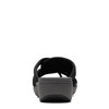 Clarks Women's Breeze Rae Cam Slide Sandal, Black/Grey Textile, 9