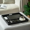 Hanobe Ottoman Tray for Living Room: Modern Extra Large Black