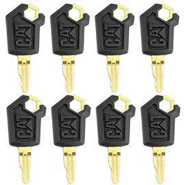 8 Pack Keys for CAT 5P8500 Caterpillar, Heavy Equipment 5P8500 Ignition Loader Dozer Key Ignition Keys Excavators Dozers Cat Keys