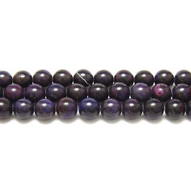 Happy Bomb Sugilite, 0.4 inch (10 mm), Round Ball, 1 Natural Stone, Beads, Bracelet Making