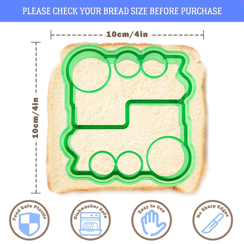 AIMEETO Sandwich Cutter Set, All in One Bento Box Accessory