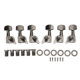 Small Square Fully Enclosed Locking Tuners 3L 3R Metal String Tuning Pegs Guitar Accessories Black