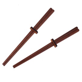 American Made Hardwood Chopsticks and Holder, 8.75-inch, Set of 2 (Black Walnut)